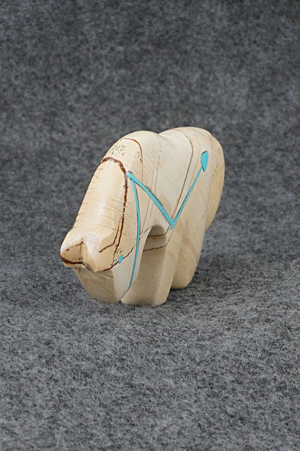 Horse Zuni Fetish Carving - Kenric Laiwakete