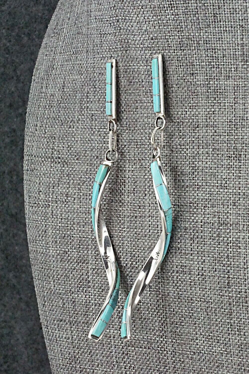 Turquoise & Sterling Silver Earrings - Gloria Waseta