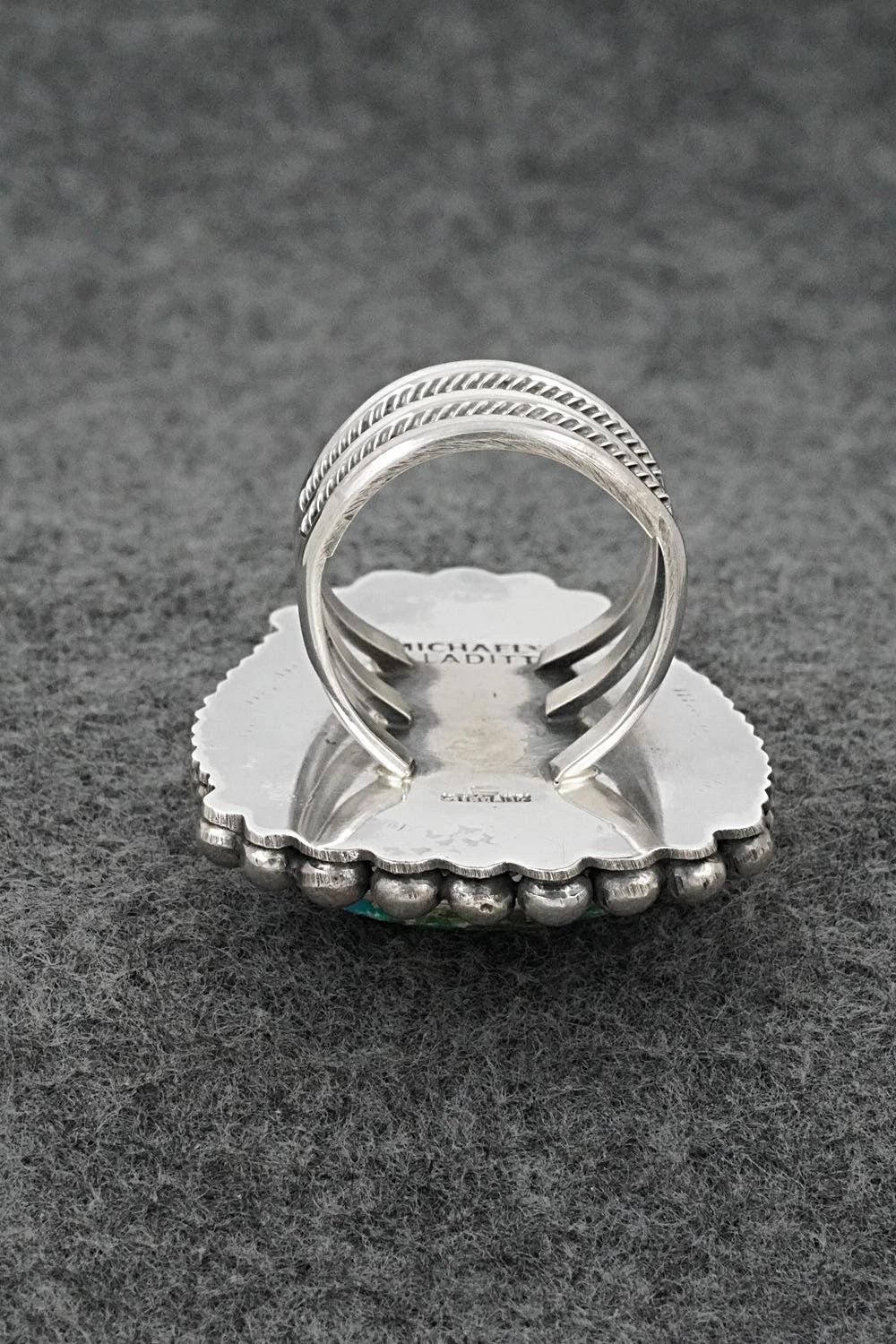 Turquoise & Sterling Silver Ring - Michael Calladitto - Size 9.5