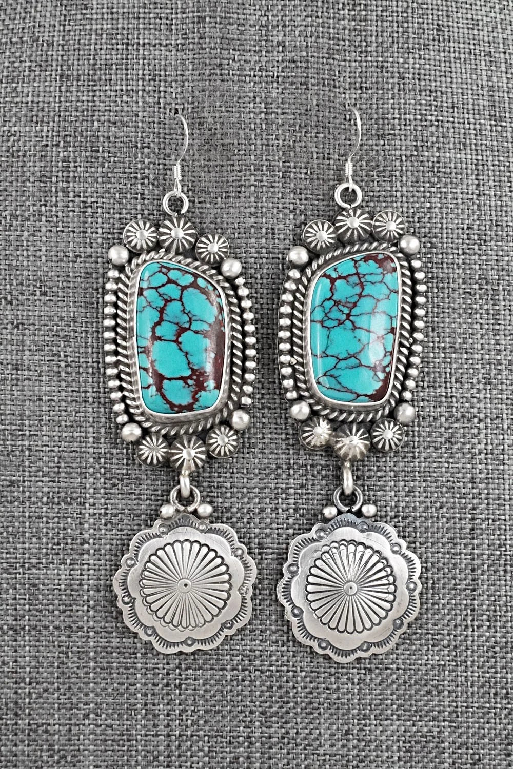 Turquoise & Sterling Silver Earrings - Michael Calladitto