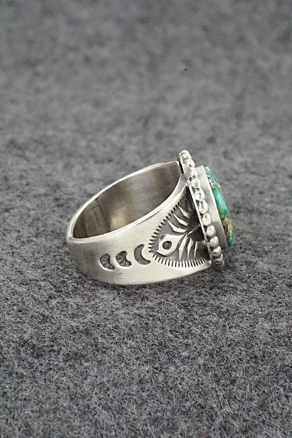 Turquoise & Sterling Silver Ring - Samuel Yellowhair - Size 10