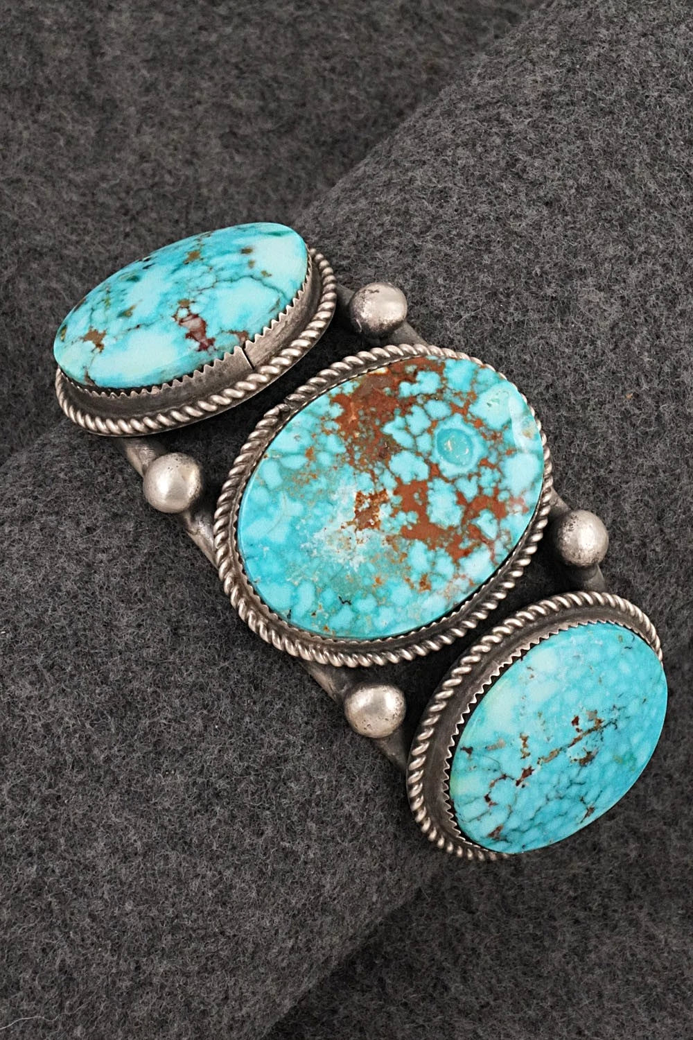 Turquoise & Sterling Silver Bracelet - Ray Nez