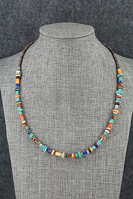 Multi Stone and Sterling Silver Necklace - Helen Tsosie