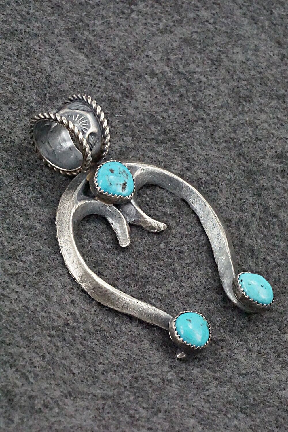 Turquoise and Sterling Silver Pendant - Gilbert Martin