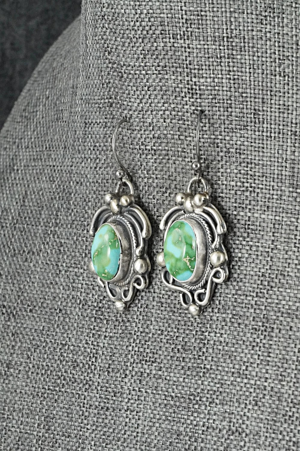 Turquoise & Sterling Silver Necklace and Earrings Set - Kathleen Livingston