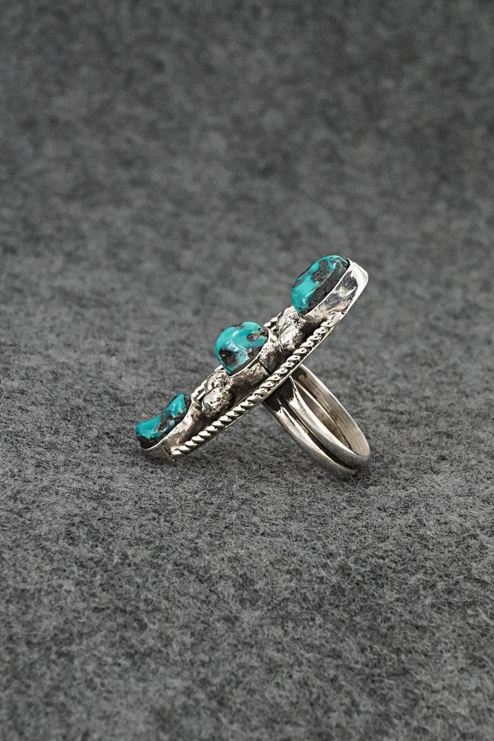 Turquoise & Sterling Silver Ring - Priscilla Reeder - Size 7