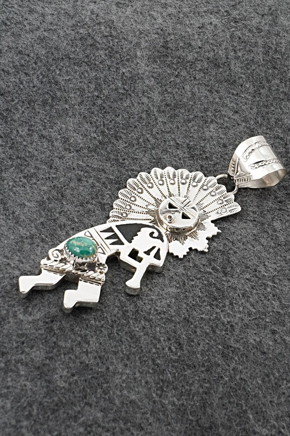 Turquoise & Sterling Silver Pendant - Alonzo Mariano