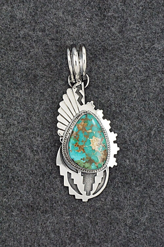 Turquoise & Sterling Silver Pendant - Randy Billy