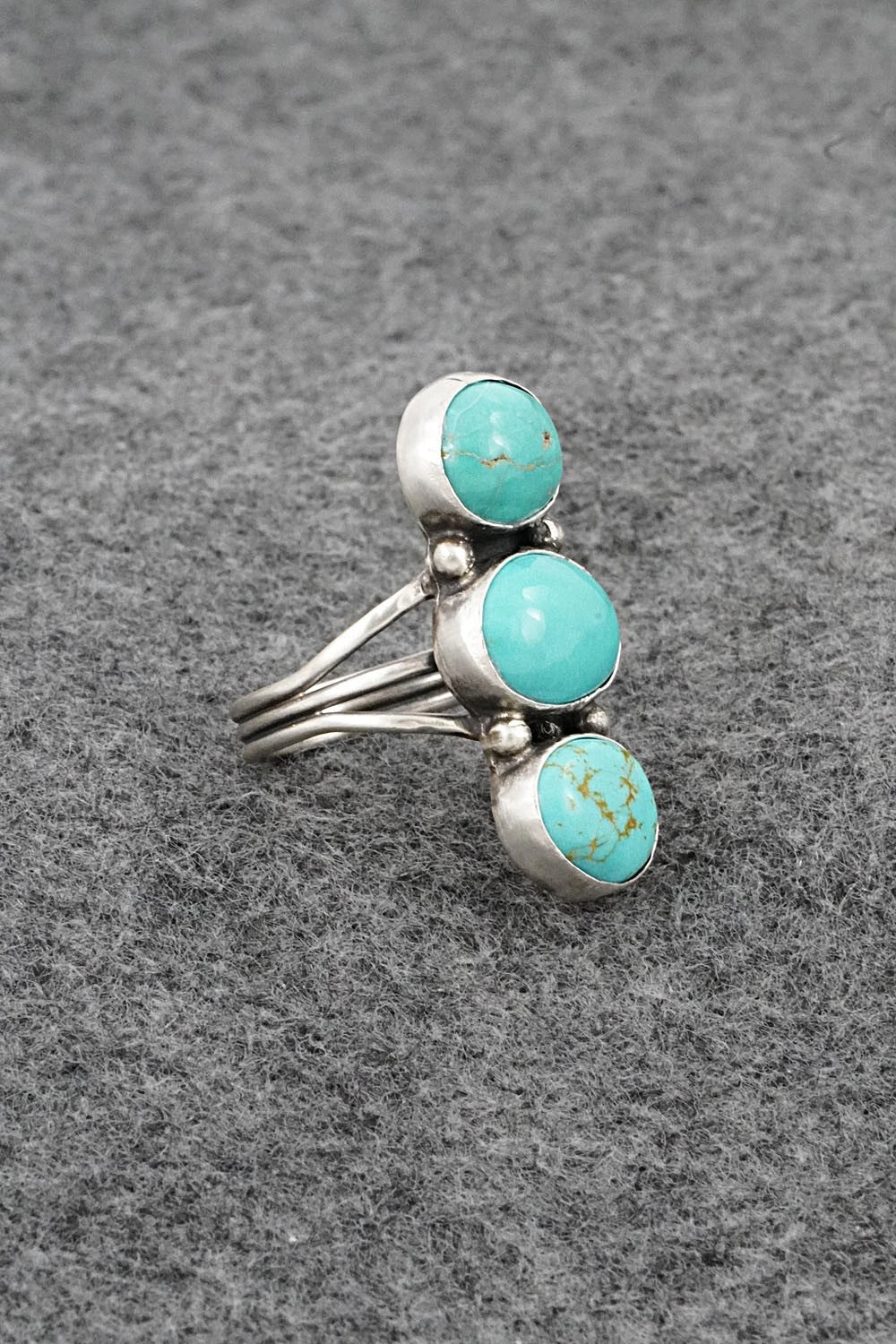 Turquoise & Sterling Silver Ring - Verley Betone - Size 8