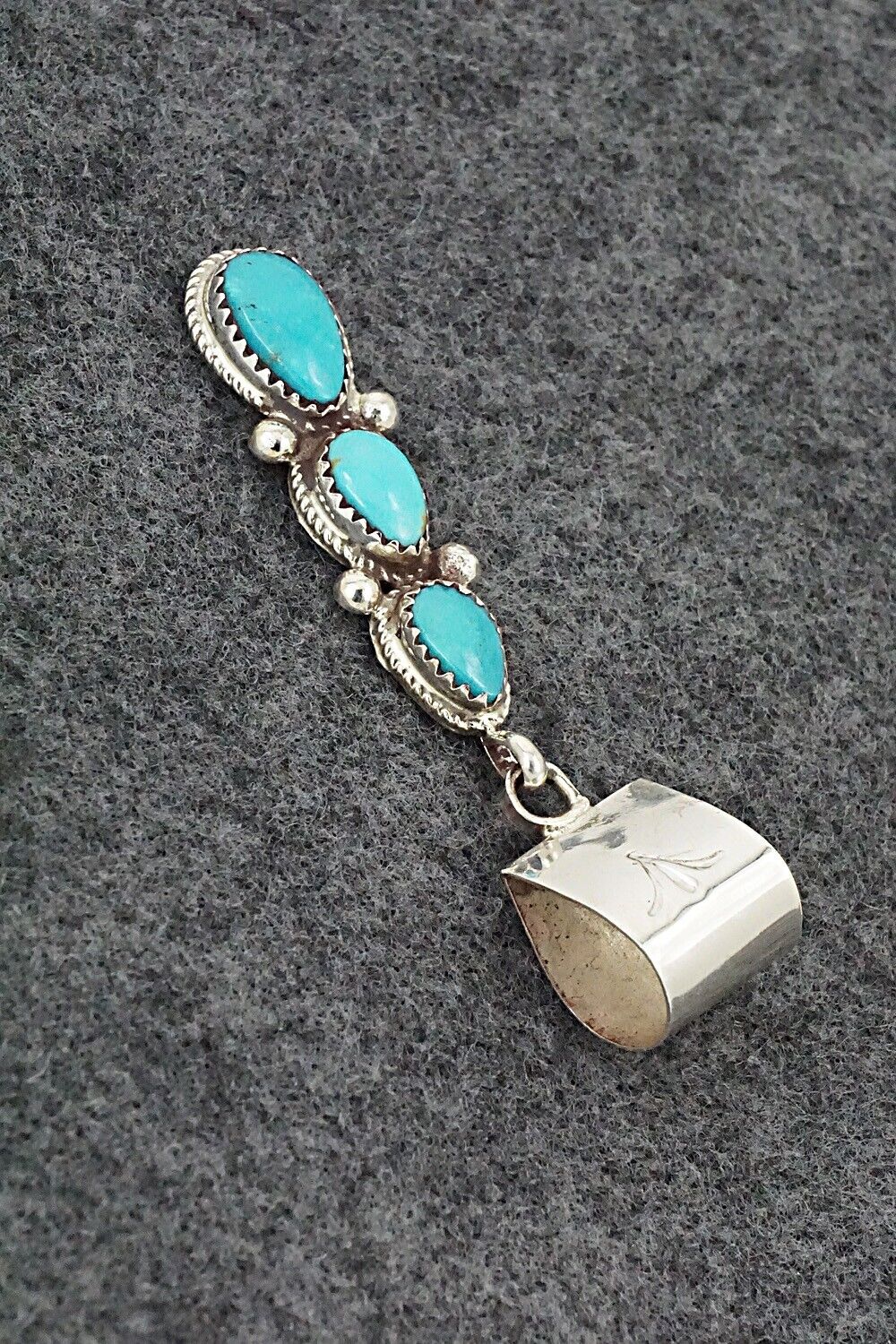 Turquoise & Sterling Silver Pendant - Ernest Hawthorne