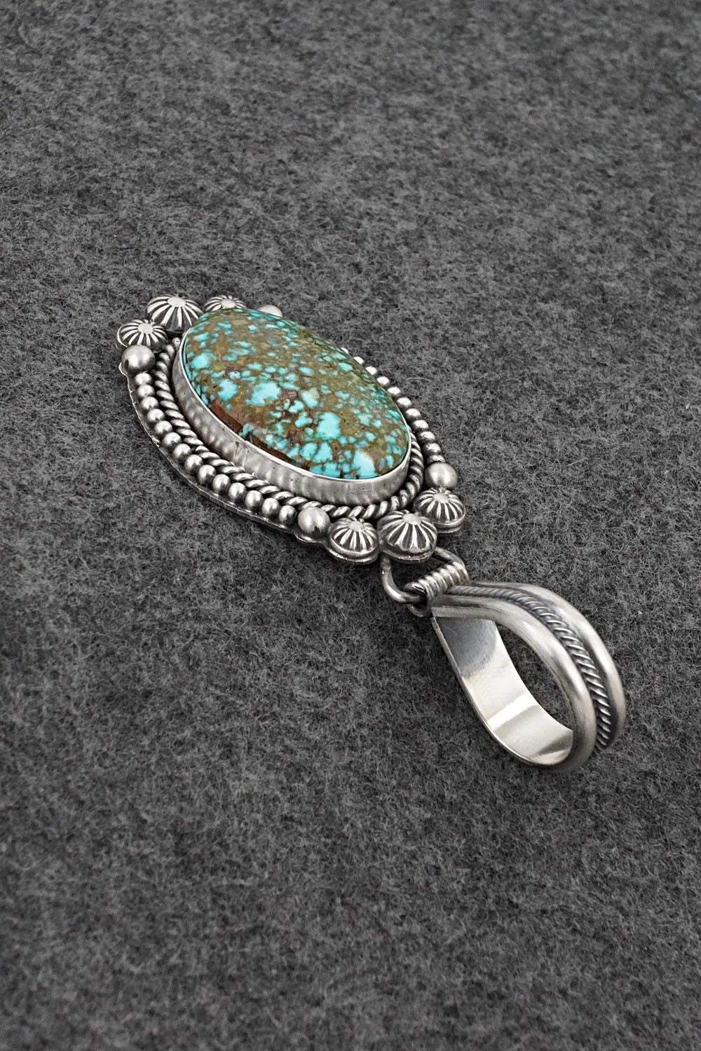 Turquoise & Sterling Silver Pendant - Michael Calladitto