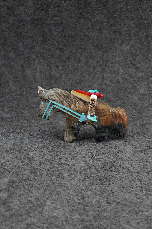 Horse Zuni Fetish Carving - Rodney Laiwakete