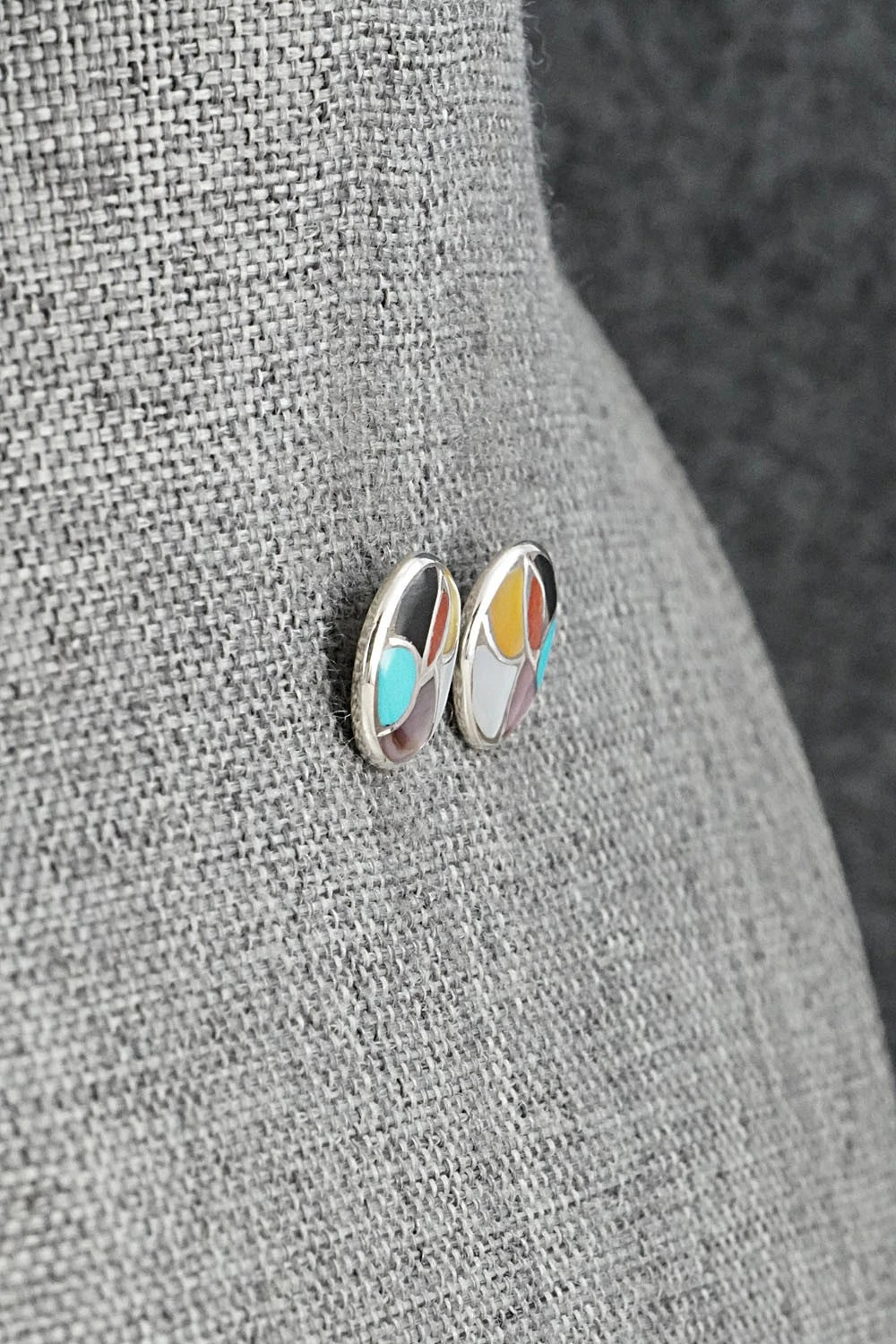 Multi-Stone & Sterling Silver Earrings - Orena Leekya