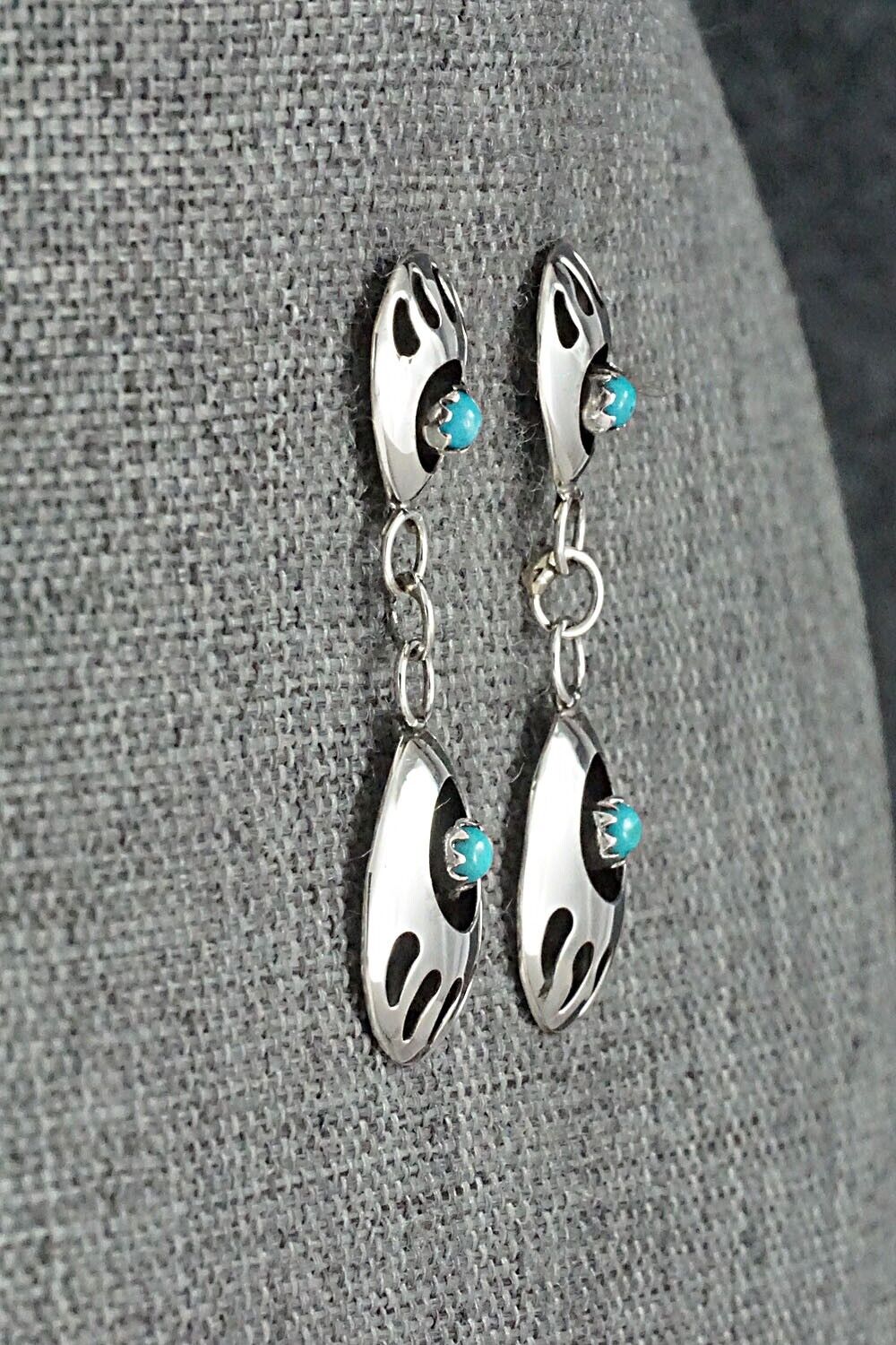 Turquoise & Sterling Silver Earrings - Leroy Parker