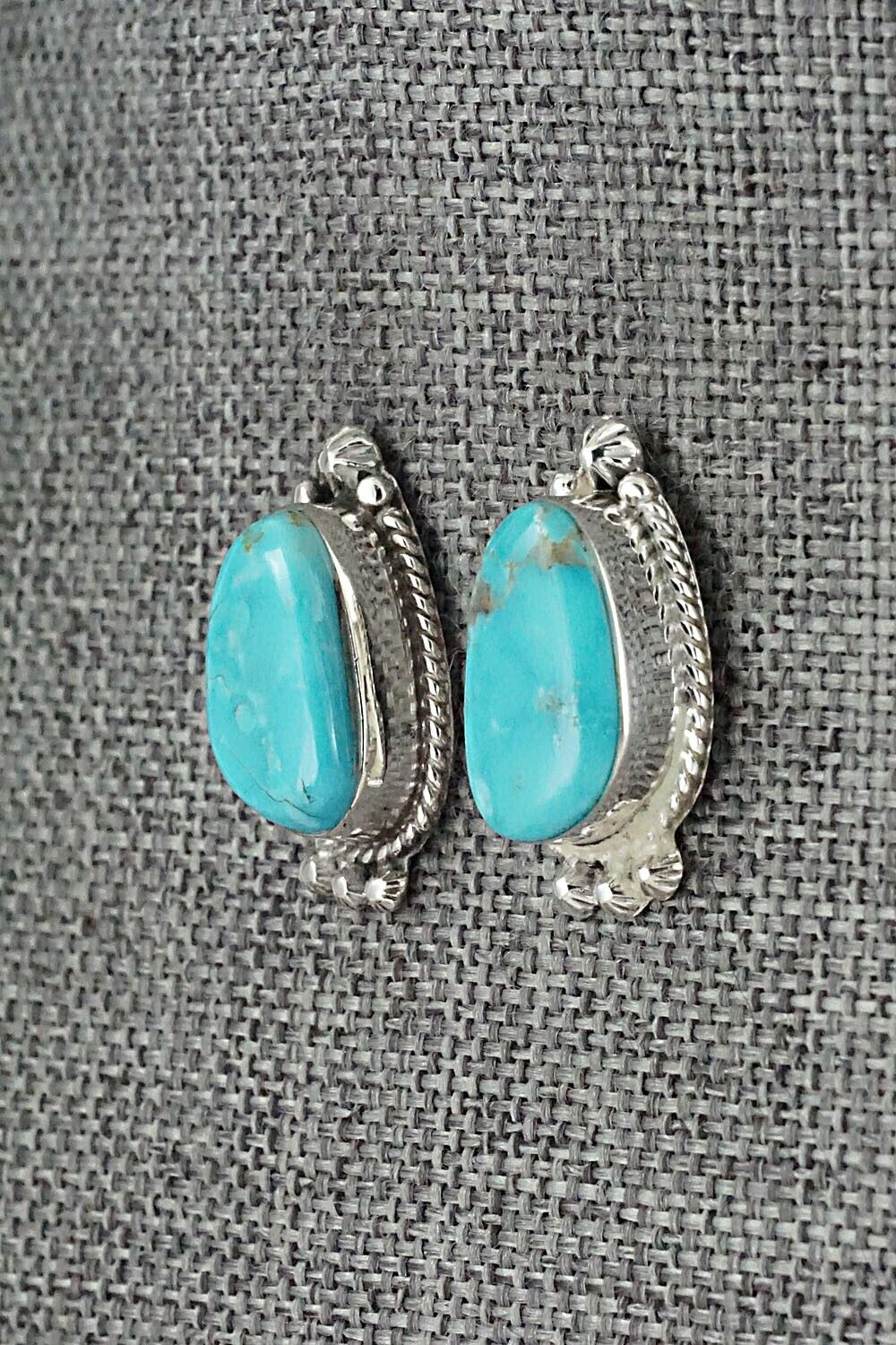 Turquoise and Sterling Silver Earrings - Sharon McCarthy
