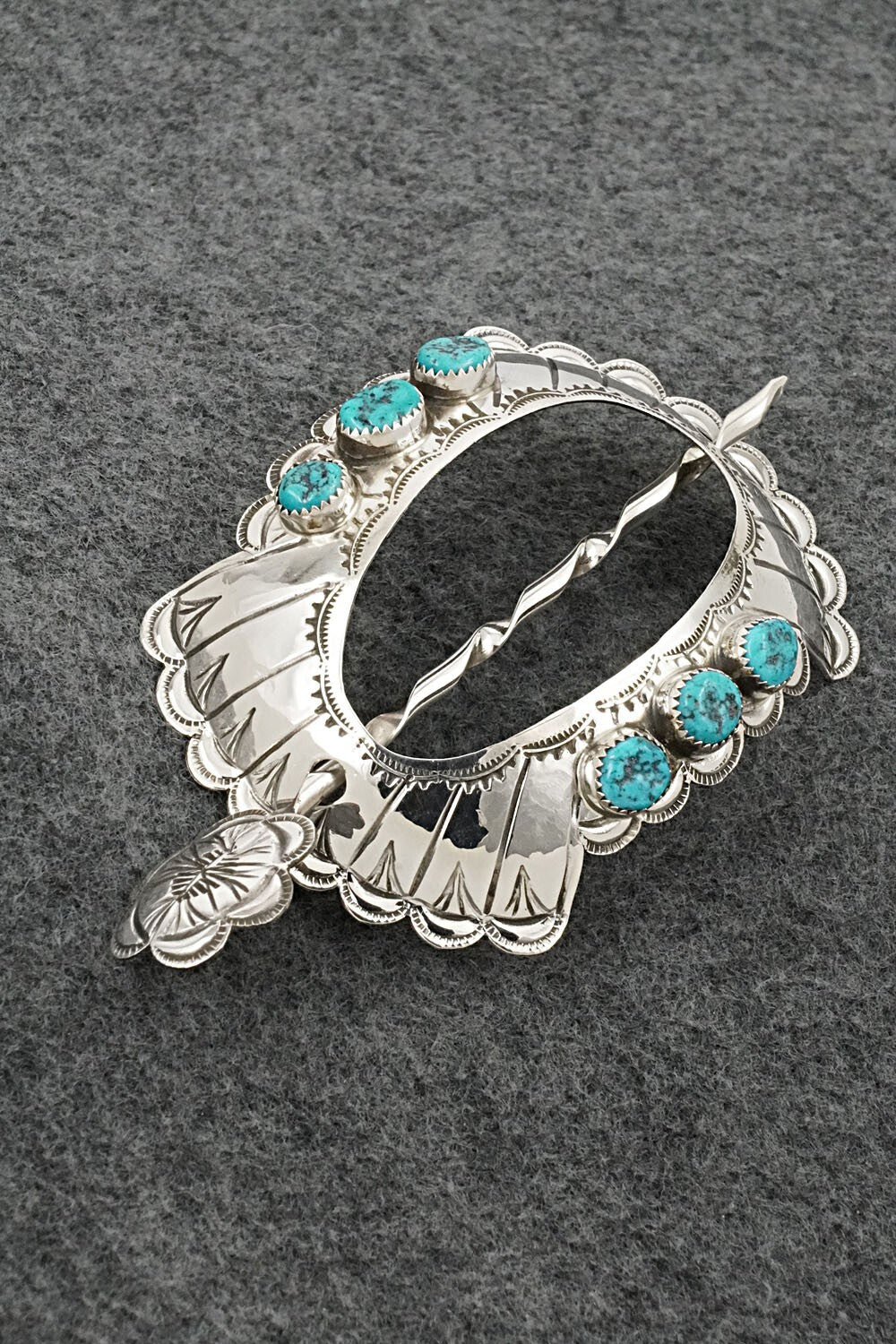 Turquoise & Sterling Silver Hair Pin - Jolene Begay