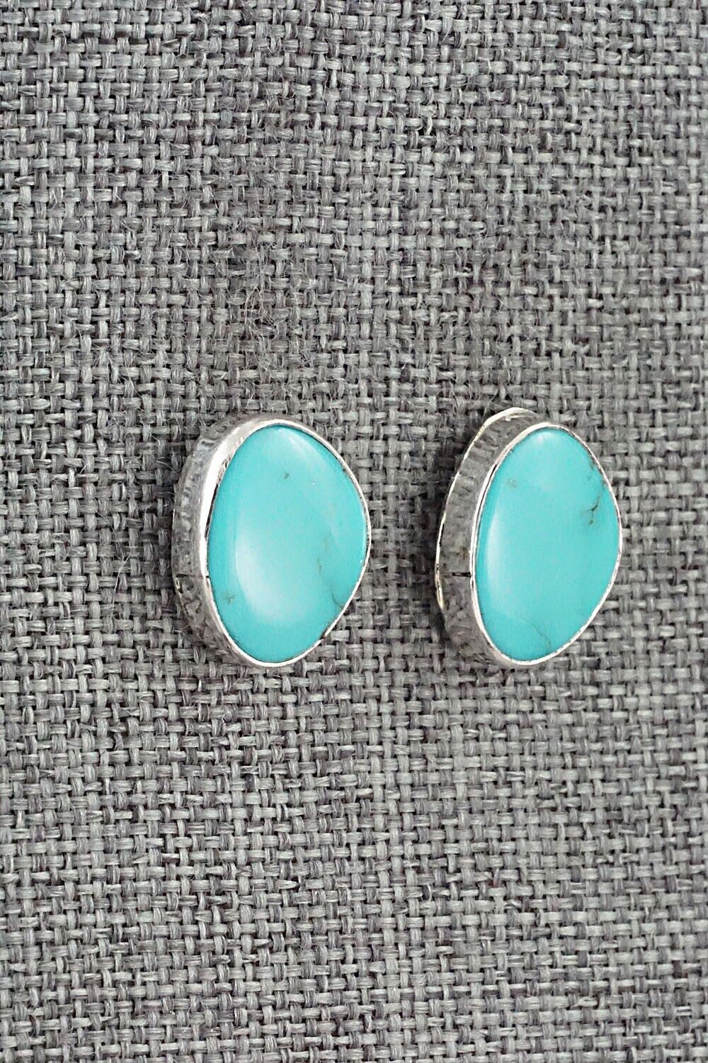 Turquoise & Sterling Silver Earrings - Marco Begaye