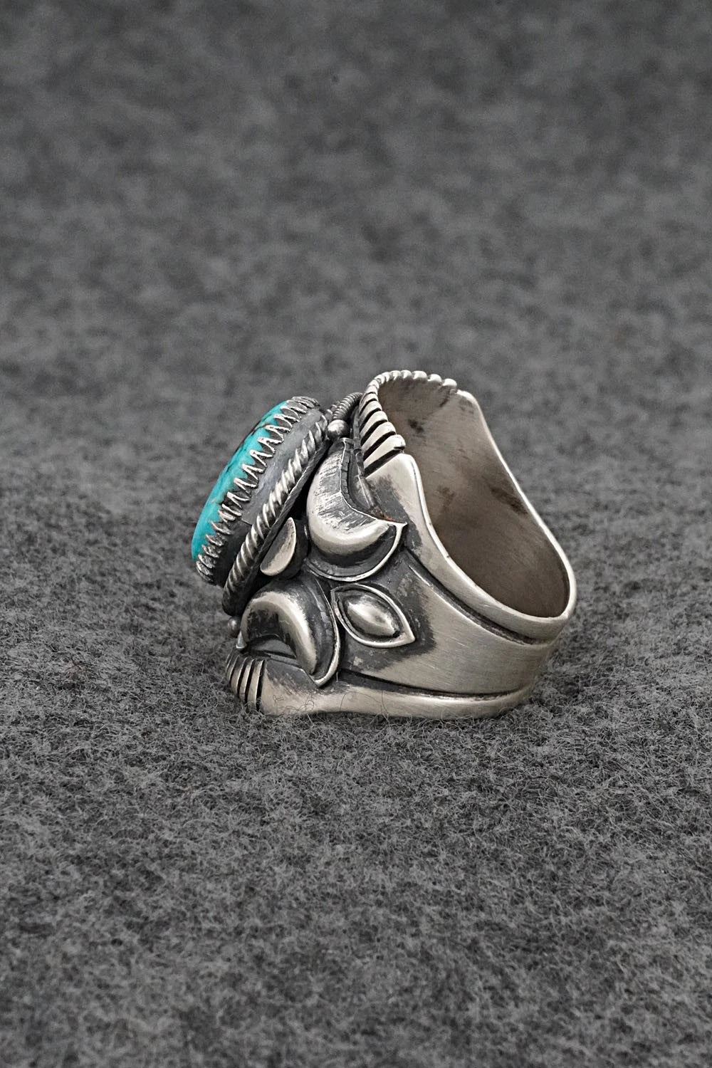 Turquoise & Sterling Silver Ring - Derrick Gordon - Size 11