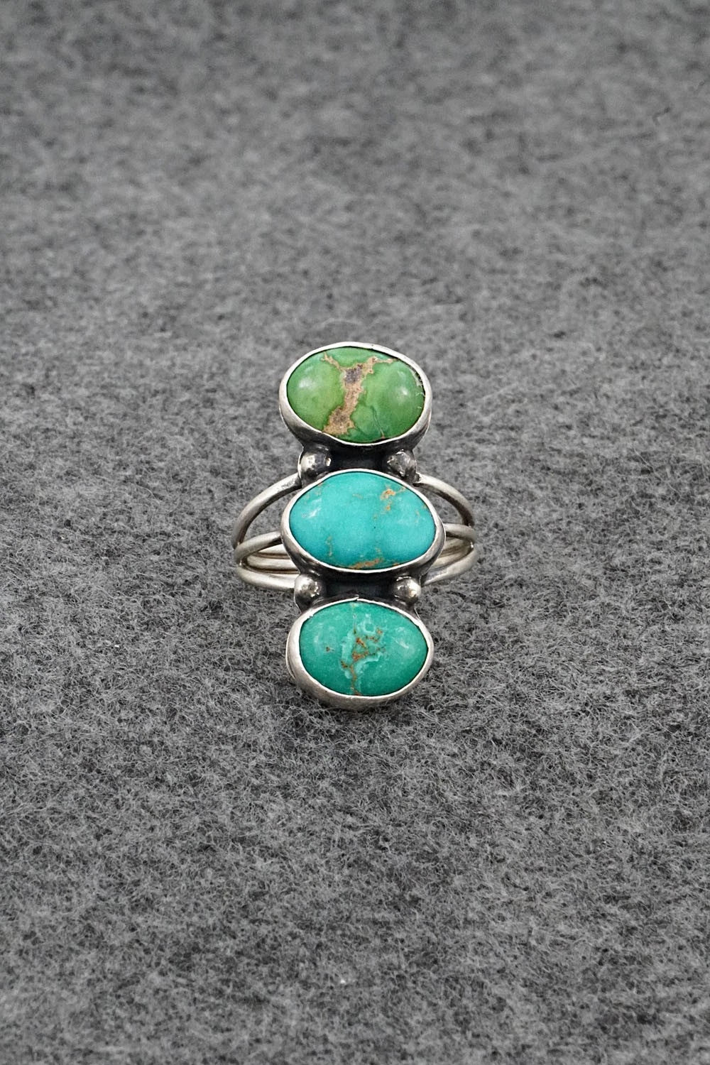 Turquoise & Sterling Silver Ring - Verley Betone - Size 8