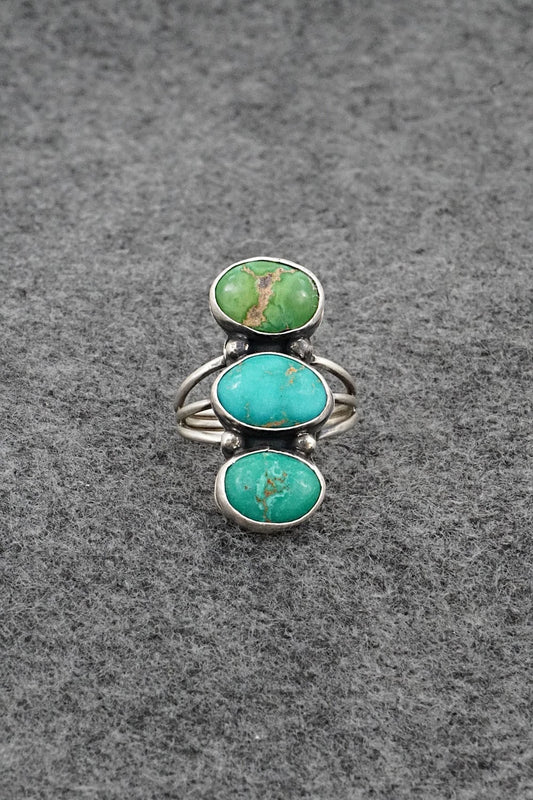 Turquoise & Sterling Silver Ring - Verley Betone - Size 8