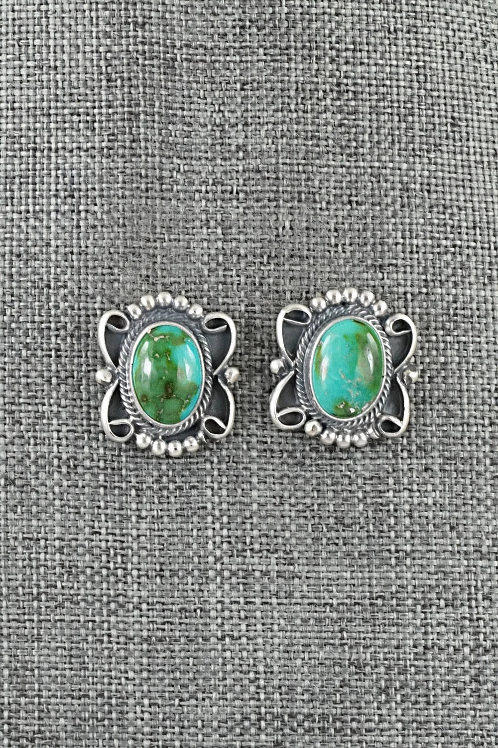 Turquoise & Sterling Silver Squash Blossom Set - Darrin Livingston