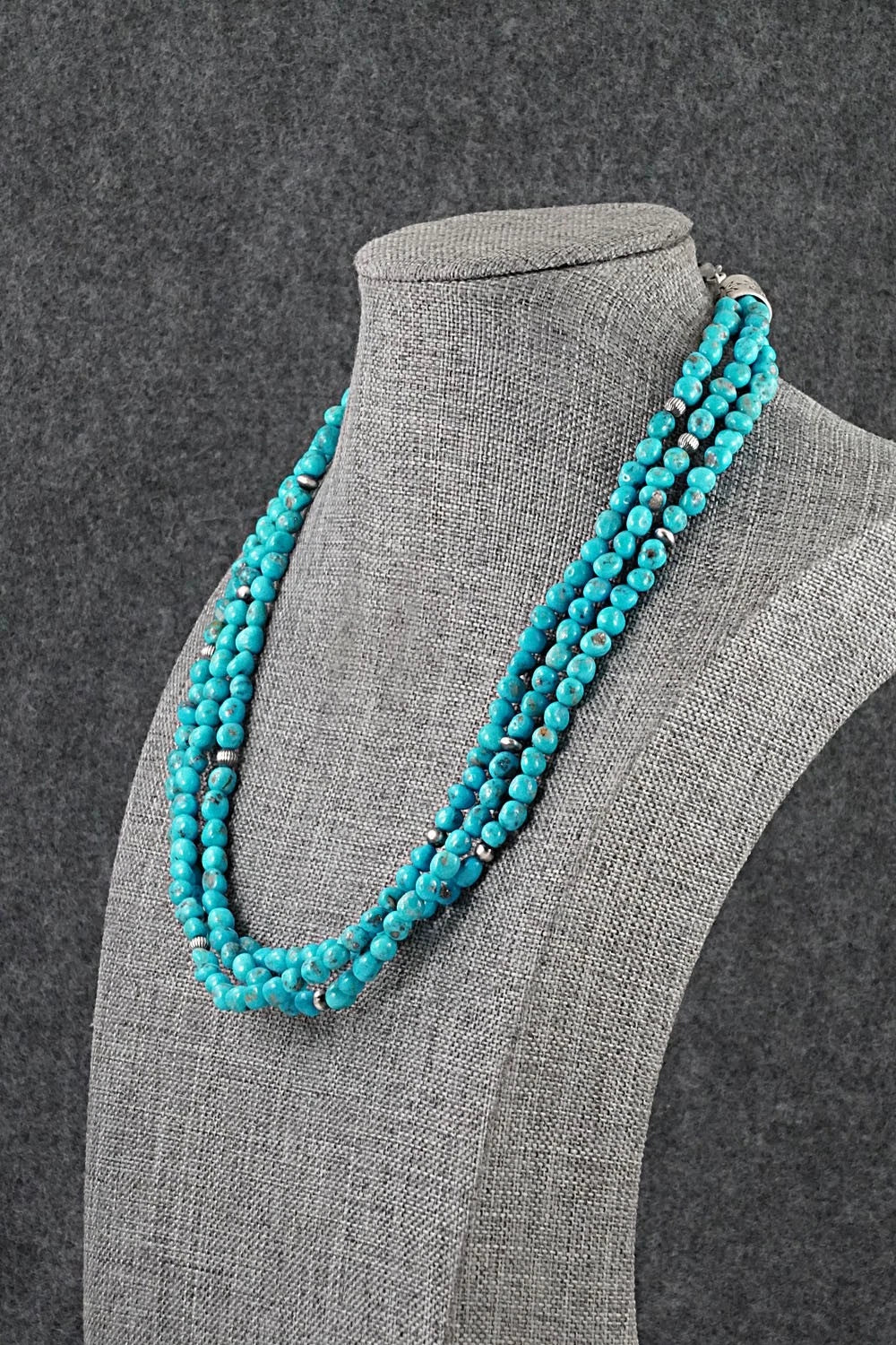 Turquoise & Sterling Silver Necklace - Theresa Skeets