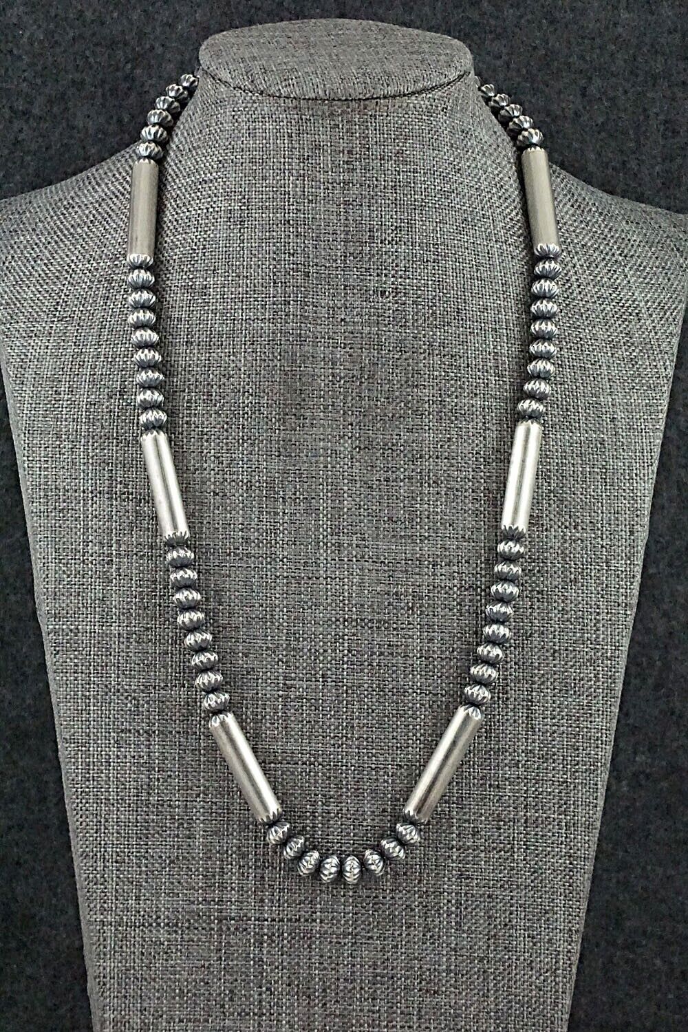 Sterling Silver Navajo Pearl Necklace 20" - Tonisha Haley