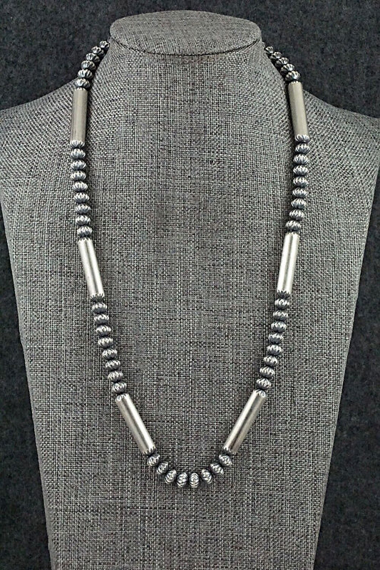 Sterling Silver Navajo Pearl Necklace 20" - Tonisha Haley