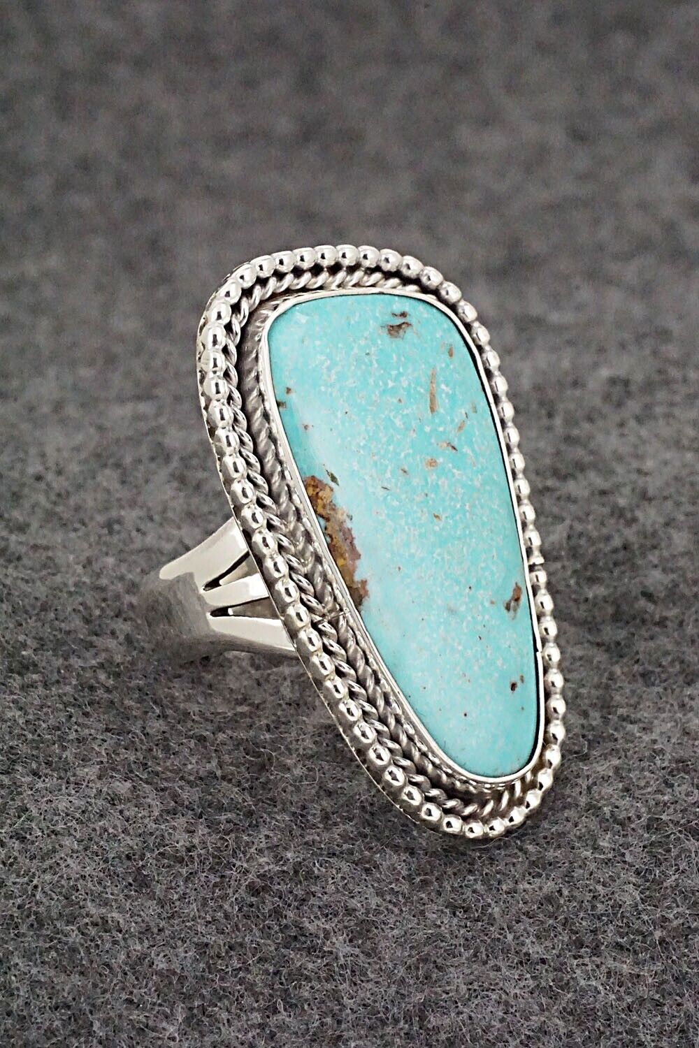 Turquoise & Sterling Silver Ring - Andrew Vandever - Size 7.75