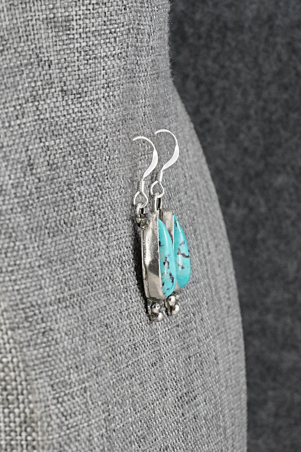 Turquoise & Sterling Silver Earrings - Robinson Martinez