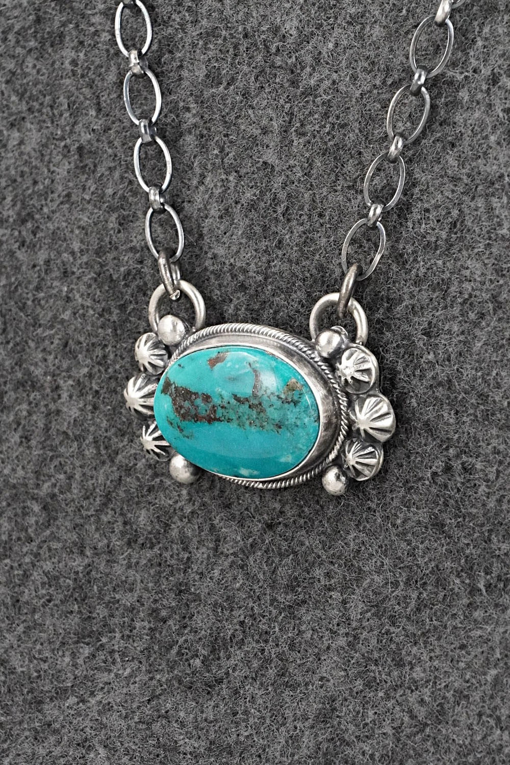 Turquoise & Sterling Silver Necklace - Bobby Johnson