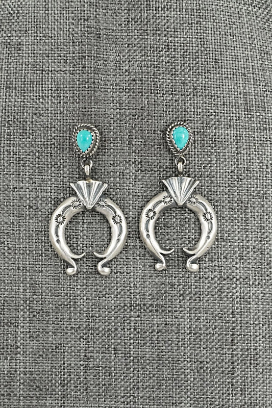 Turquoise & Sterling Silver Earrings - Verley Betone