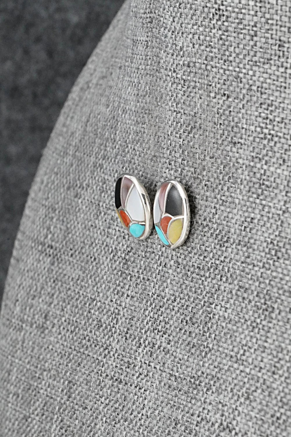Multi-Stone & Sterling Silver Earrings - Orena Leekya