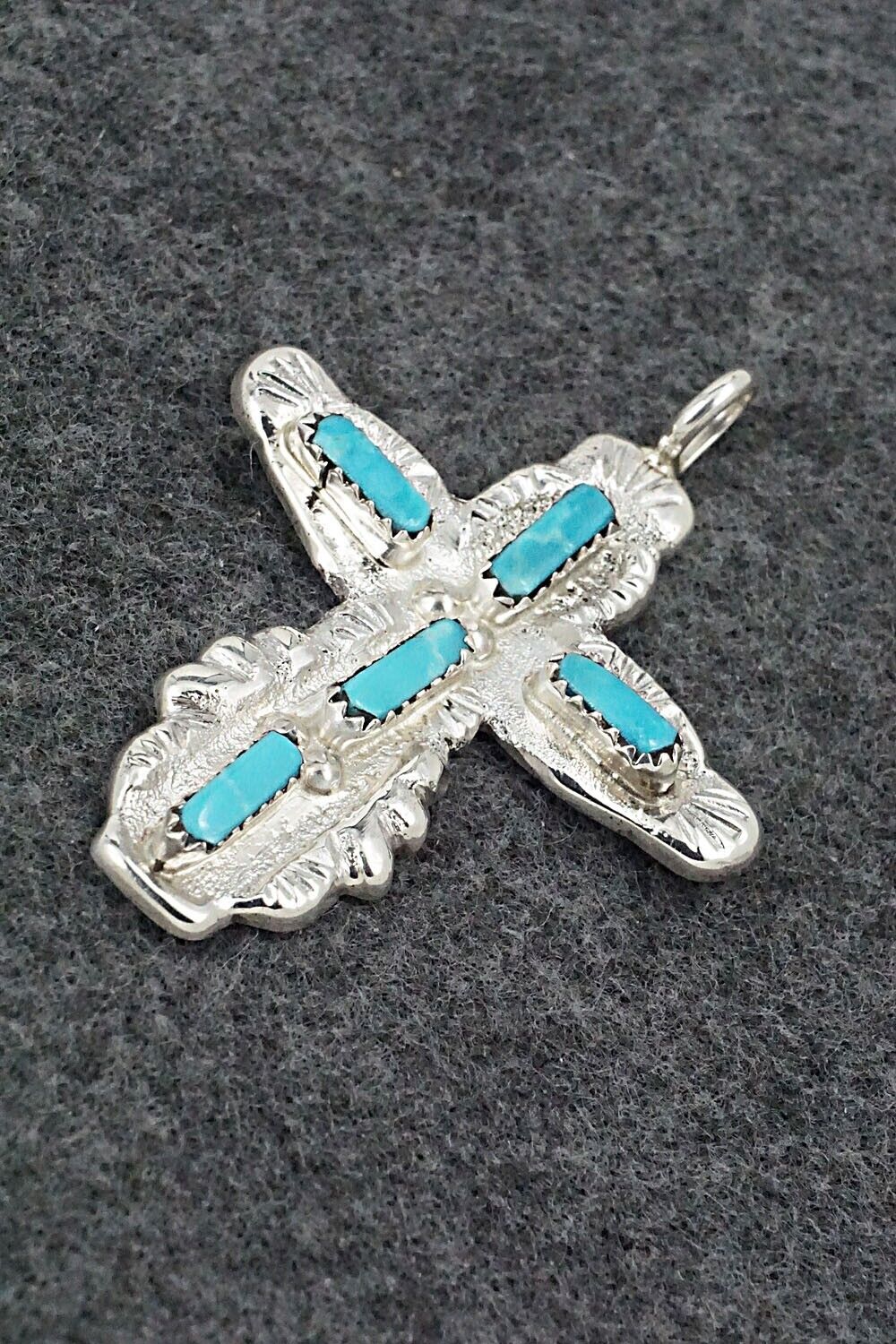 Turquoise & Sterling Silver Pendant - Verona Quam