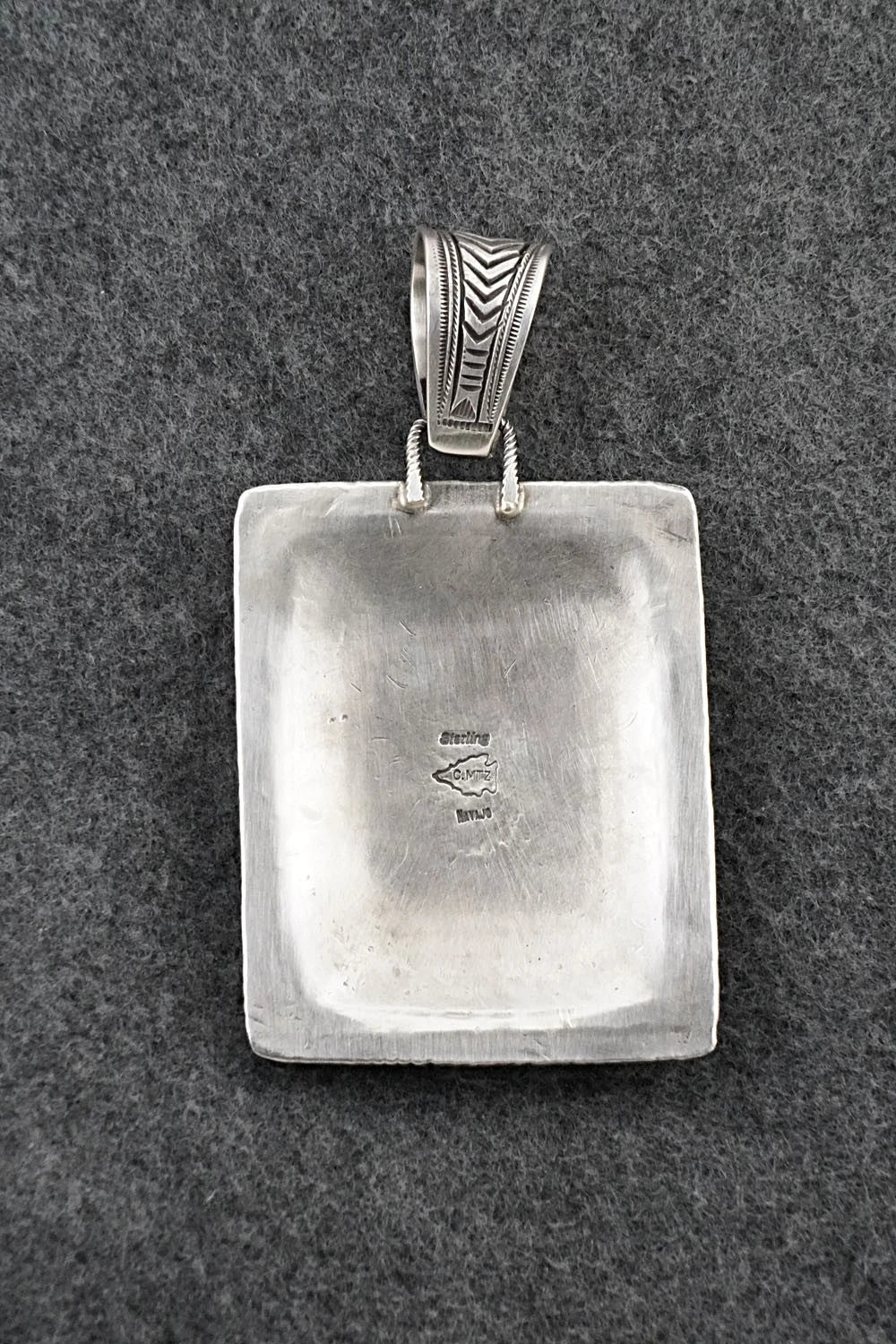 Turquoise & Sterling Silver Pendant - Calvin Martinez