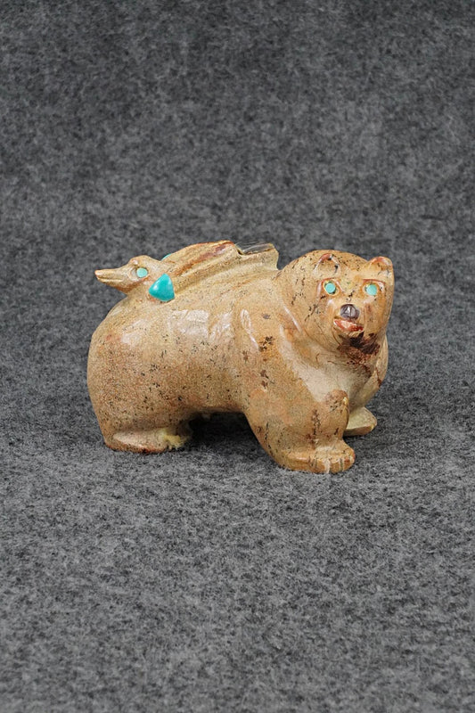 Bear Zuni Fetish Carving - Freddie Leekya