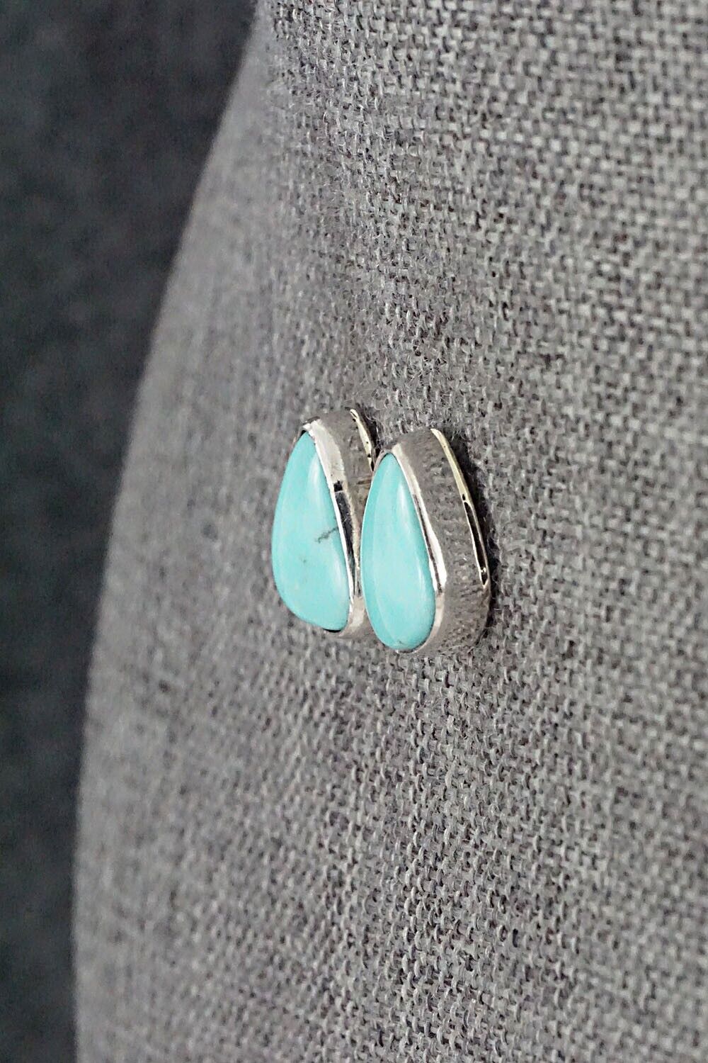 Turquoise & Sterling Silver Earrings - Marco Begaye