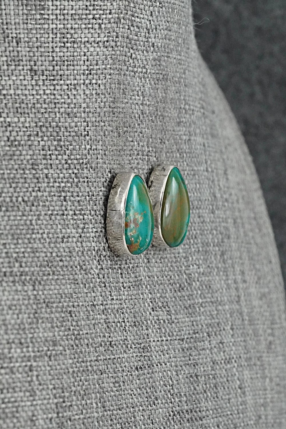 Turquoise & Sterling Silver Earrings - Rosemary Saunders