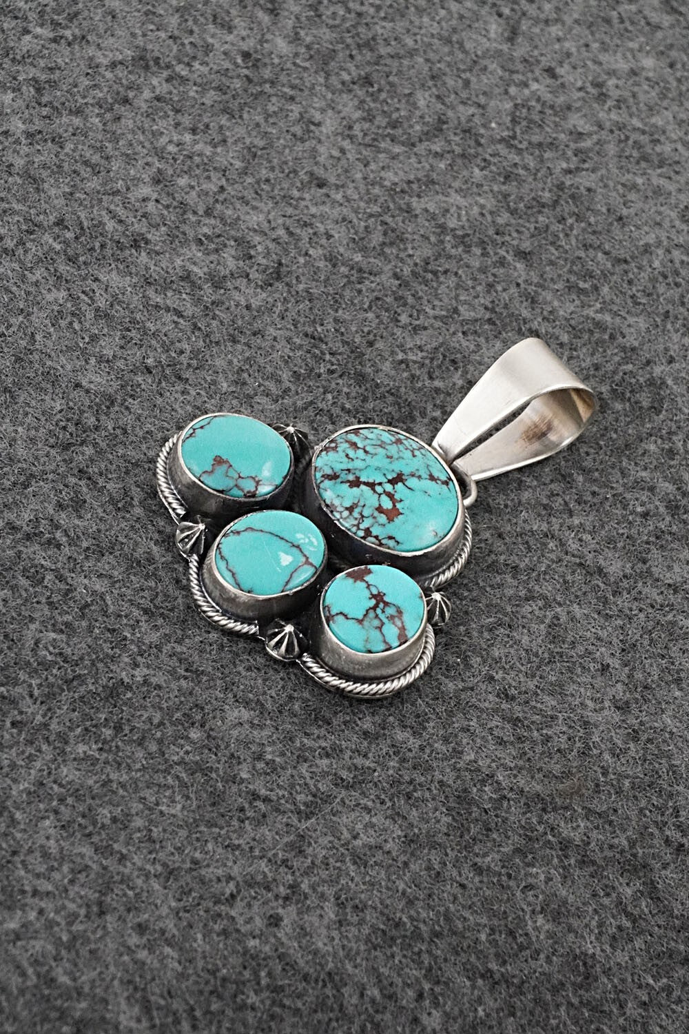 Turquoise & Sterling Silver Pendant and Earrings Set - Darrin Livingston