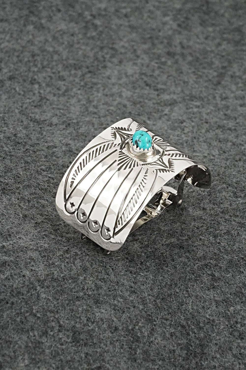 Turquoise & Sterling Silver Hair Barrette - Jolene Begay