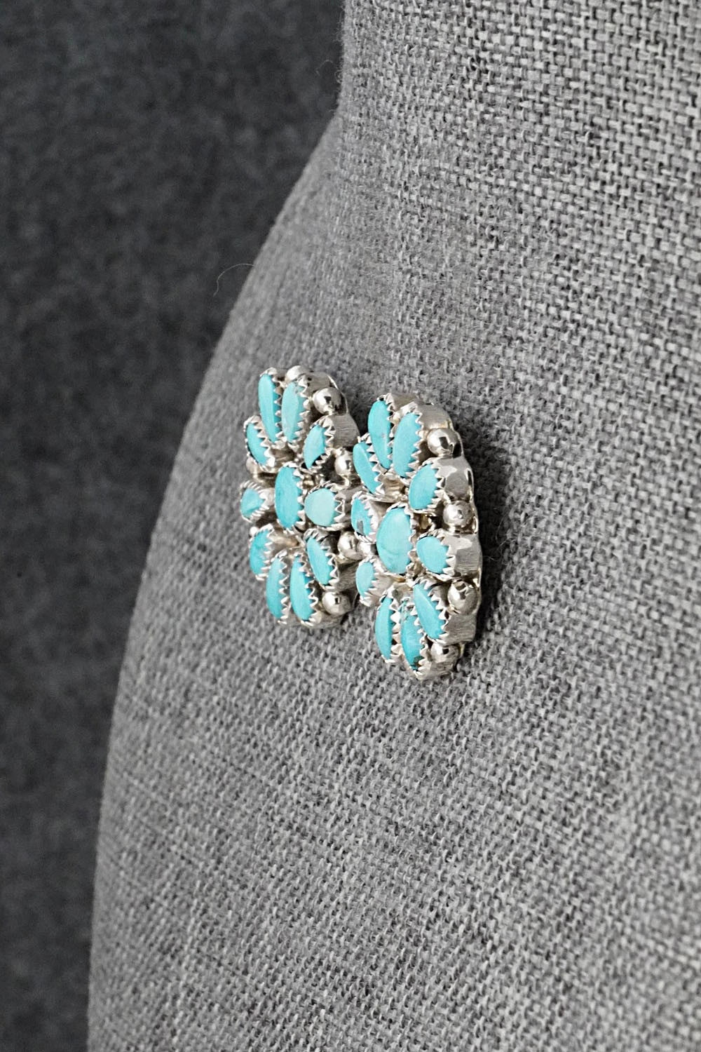 Turquoise & Sterling Silver Earrings - Justina Wilson