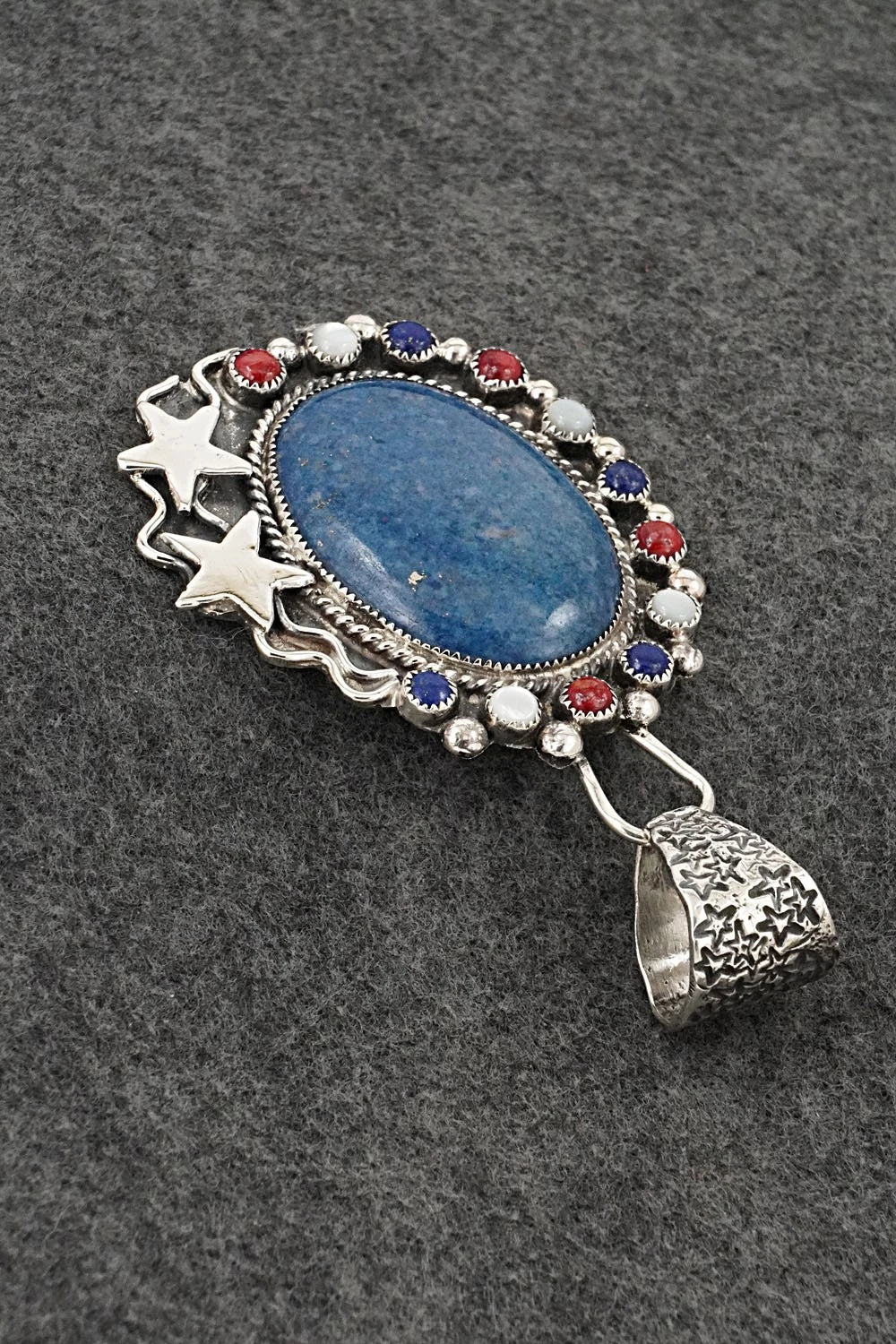 Multi-Stone & Sterling Silver Pendant - Delbert Arviso