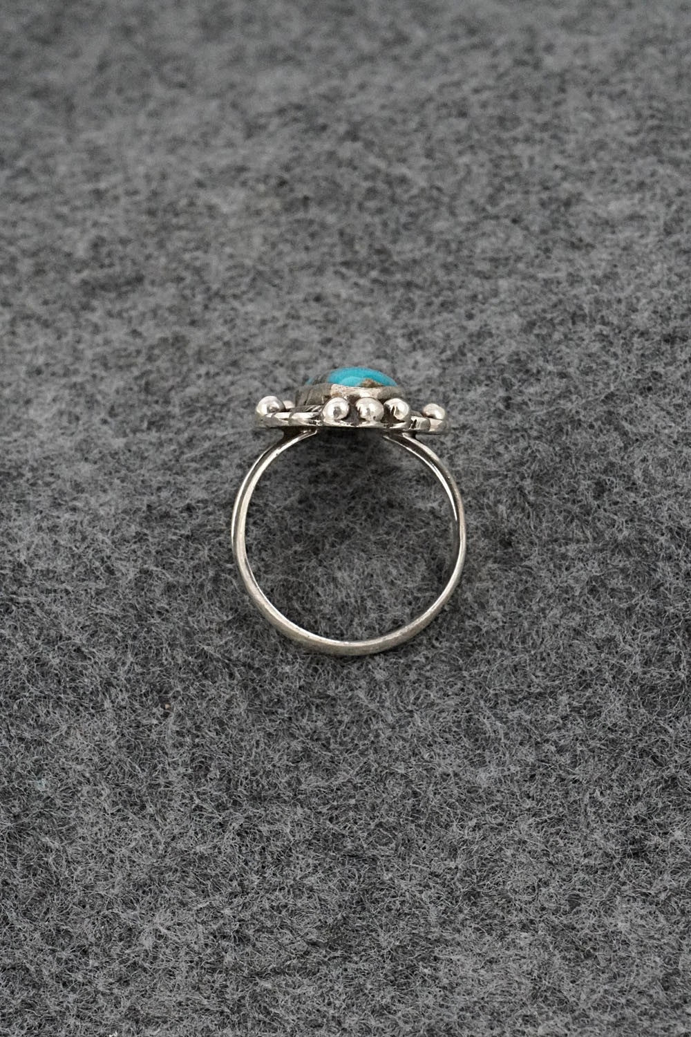 Turquoise & Sterling Silver Vintage Ring - Size 6