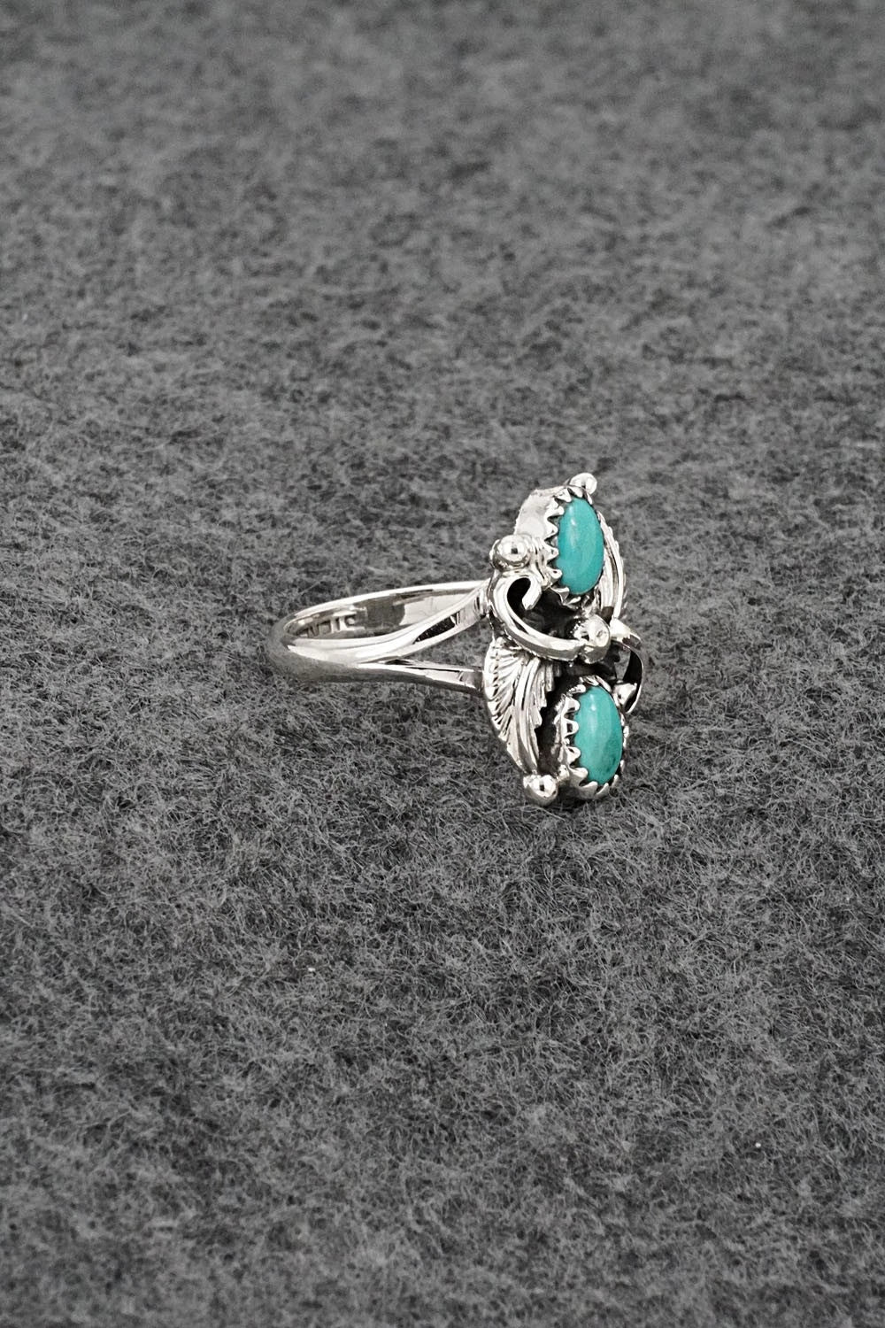 Turquoise and Sterling Silver Ring - Judy Largo - Size 5.75
