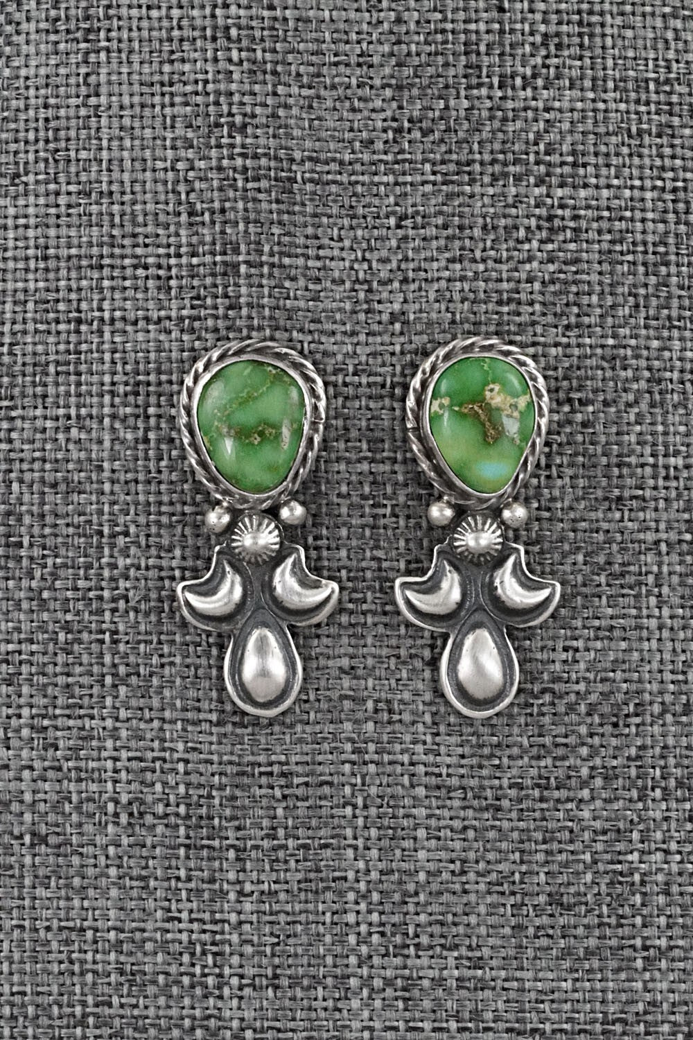 Turquoise & Sterling Silver Mini Squash Blossom Set - Adrienne Gordon