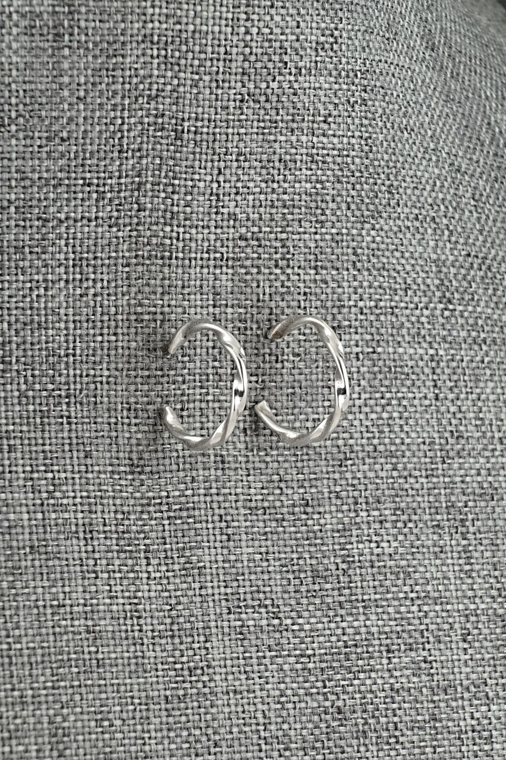 Sterling Silver Hoop Earrings - Elaine Tahe