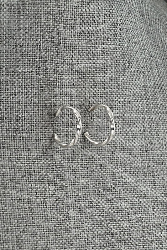Sterling Silver Hoop Earrings - Elaine Tahe