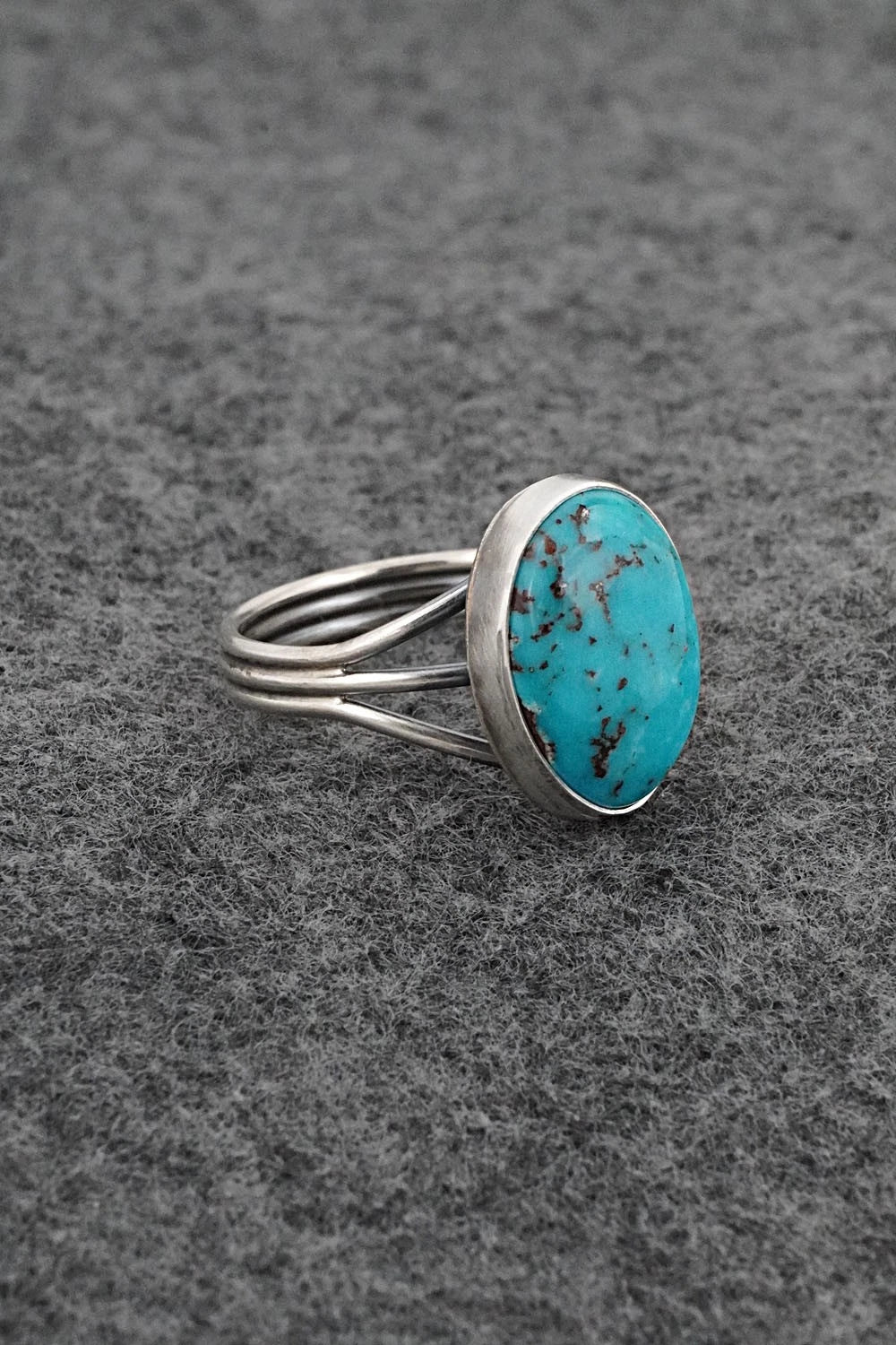 Turquoise & Sterling Silver Ring - Rena Begay - Size 10