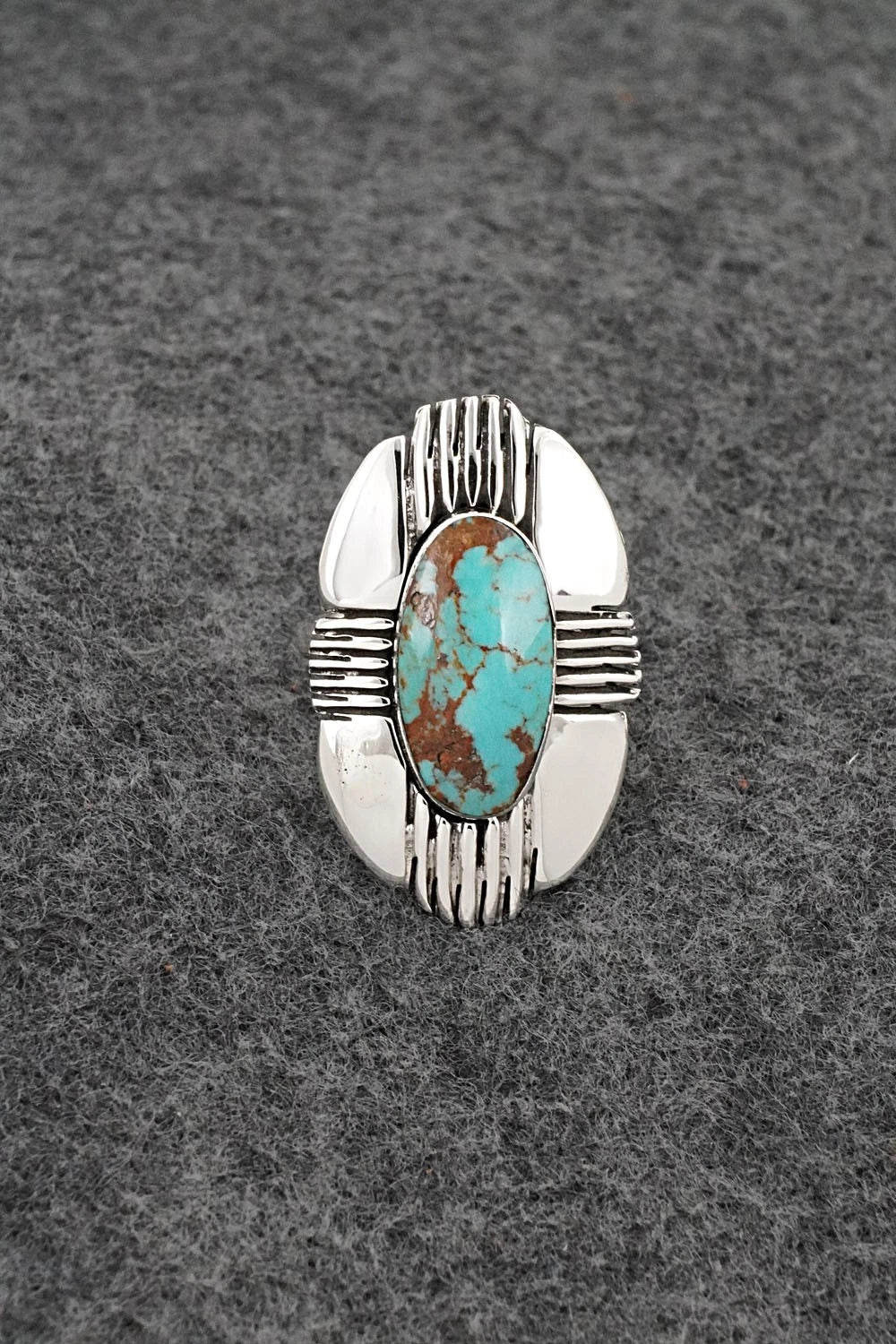 Turquoise & Sterling Silver Ring - Mike Smith - Size 7