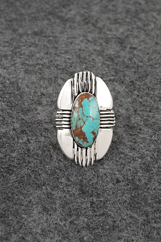 Turquoise & Sterling Silver Ring - Mike Smith - Size 7